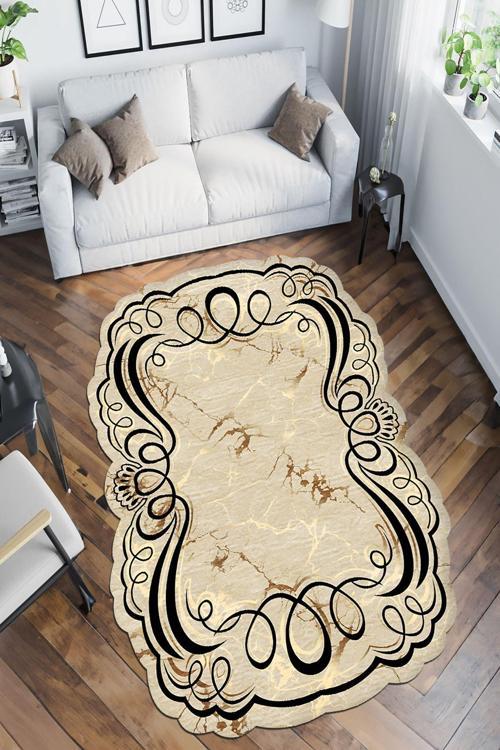Dekoratif Özel Tasarım Yıkanabilir, İnce, Kaymaz Tabanlı, Modern Halı