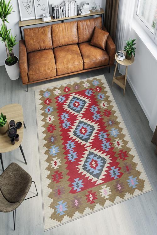 Dekoratif Özel Tasarım Yıkanabilir, İnce, Kaymaz Tabanlı, Modern Halı