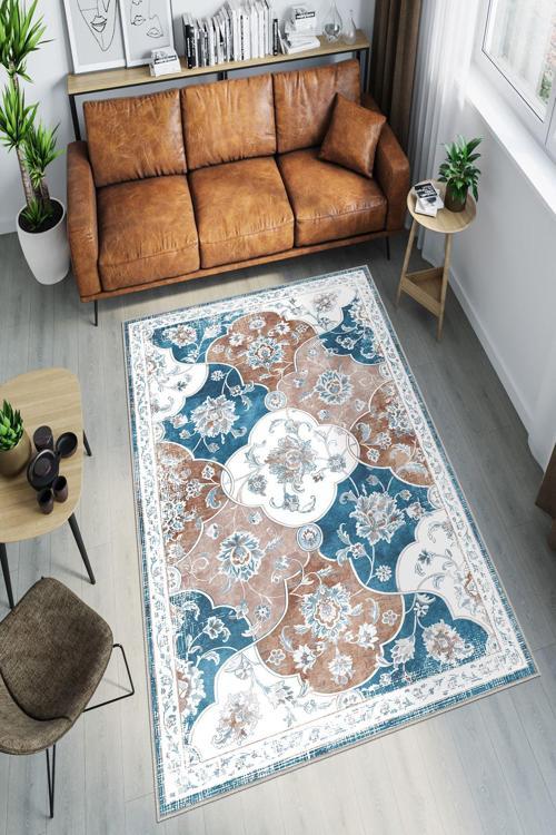 Dekoratif Özel Tasarım Yıkanabilir, İnce, Kaymaz Tabanlı, Modern Halı