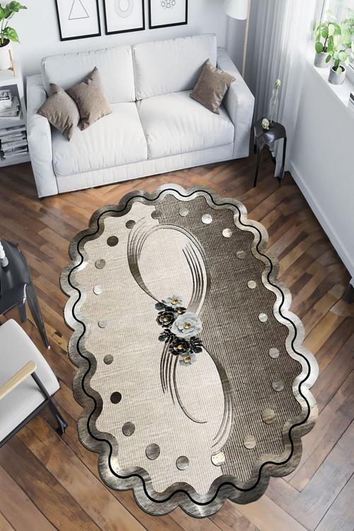 Dekoratif Özel Tasarım Yıkanabilir, İnce, Kaymaz Tabanlı, Modern Halı