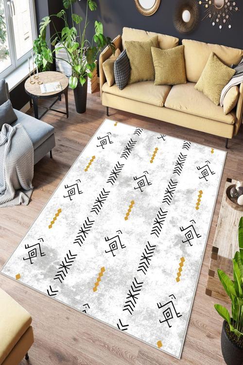 Dekoratif Özel Tasarım Yıkanabilir, İnce, Kaymaz Tabanlı, Modern Halı