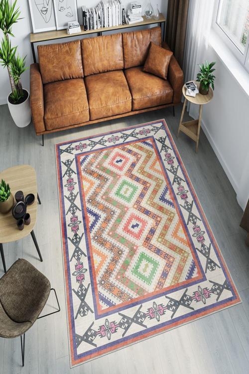 Dekoratif Özel Tasarım Yıkanabilir, İnce, Kaymaz Tabanlı, Modern Halı
