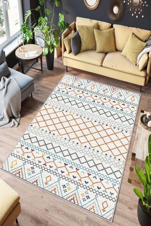 Dekoratif Özel Tasarım Yıkanabilir, İnce, Kaymaz Tabanlı, Modern Halı
