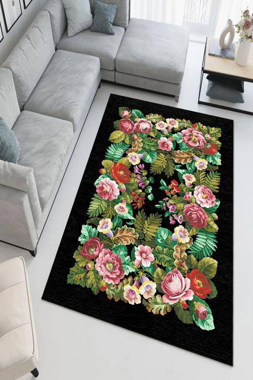 Dekoratif Özel Tasarım Yıkanabilir, İnce, Kaymaz Tabanlı, Modern Halı