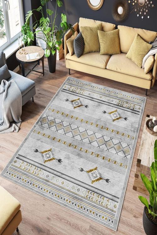 Dekoratif Özel Tasarım Yıkanabilir, İnce, Kaymaz Tabanlı, Modern Halı