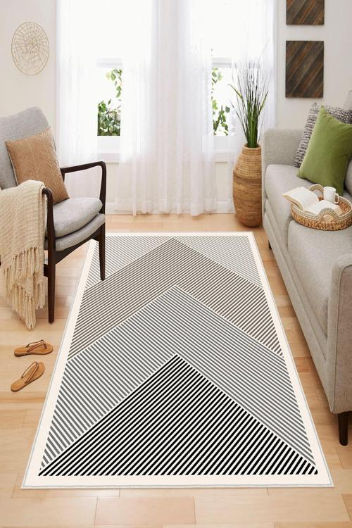 Dekoratif Özel Tasarım, Yıkanabilir, İnce, Kaymaz Tabanlı, Modern Halı