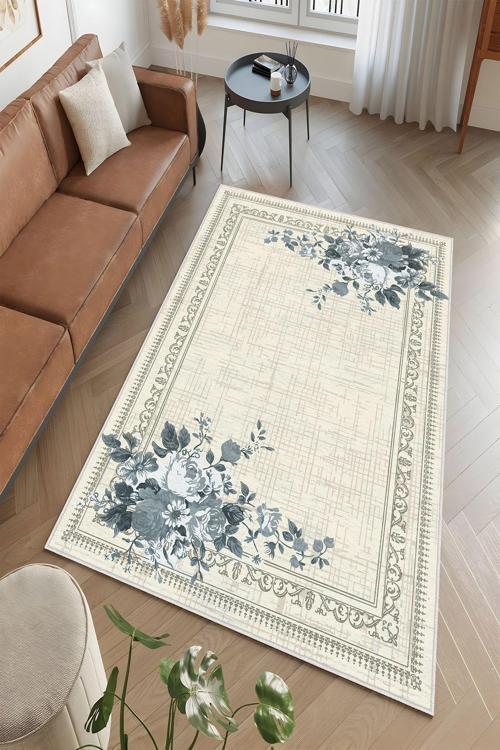 Dekoratif Özel Tasarım Yıkanabilir, İnce, Kaymaz Tabanlı, Modern Halı