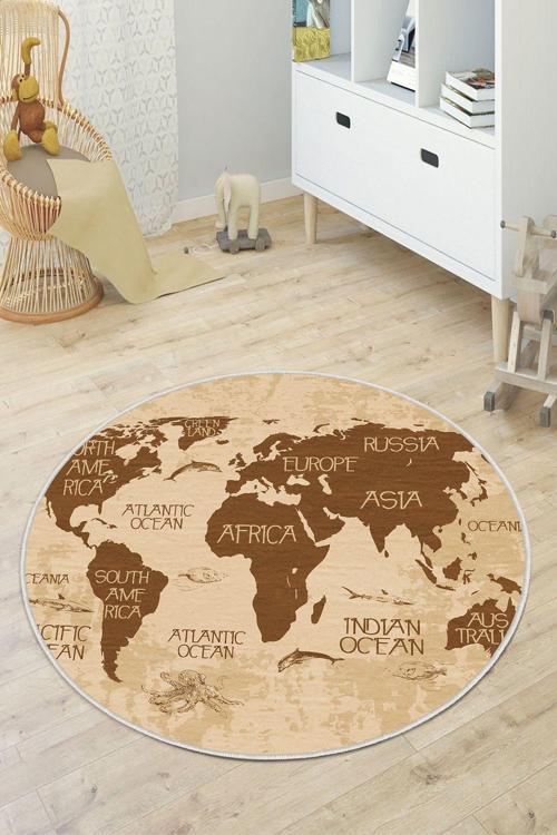 Tasarım, Kaymaz Taban, Yüksek Kalite, Uzun Ömürlü, İnce, Yıkanabilir, Dekoratif Modern Çocuk Halısı