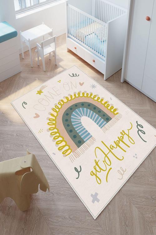 Tasarım, Kaymaz Taban, Yüksek Kalite, Uzun Ömürlü, İnce, Yıkanabilir, Dekoratif Modern Çocuk Halısı