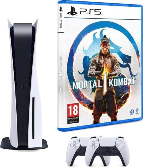 Playstation 5 Disk li + 2. PS5 DualSense Kol + Mortal Kombat 1 (ithalatçı Garantili)