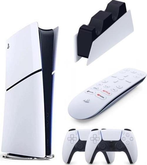 Playstation 5 Slim Dijital + 2. Dualsense Ps5 Kol + Sarj İstasyonu + Medya Kumandası (İthalatçı Garantili)