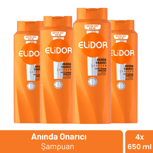 Anında Onarıcı Saç Bakım Şampuanı 650 ml x 4 Adet