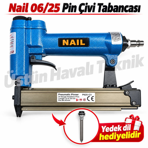 06/25 Pin Çivi Tabancası - Yedek Dil Hediyeli