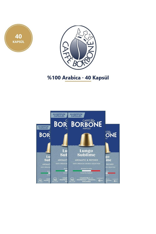 %100 Arabica 40 Kapsül (4x10) – Nespresso Uyumlu Alüminyum Kapsül Kahve