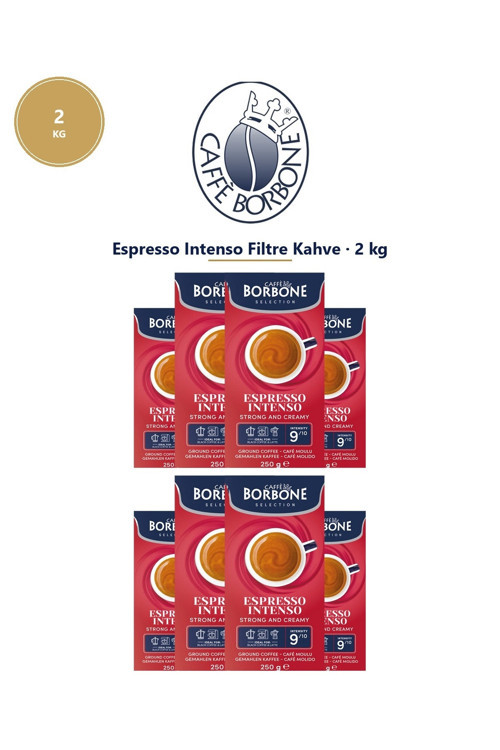 Espresso Intenso Filtre Kahve 2 kg (8 Paket x 250 g) – Öğütülmüş Kahve