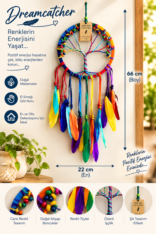 Düş Kapanı,dreamcatcher, Rüya Kapanı,dekoratif Duvar Süsü
