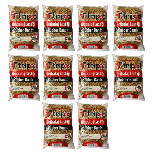 Kauçuk Ambalaj Paketleme Lastiği - Çap : 80 mm. -Kalınlık: 1,4 mm -250 Gr.lık 10 Paket