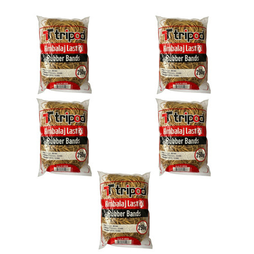 Kauçuk Ambalaj Paketleme Lastiği - Çap : 80 mm. -Kalınlık: 1,4 mm -250 Gr.lık 5 Paket