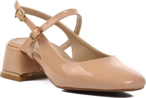 519015 Nude Rugan Kadın Topuklu Ayakkabı