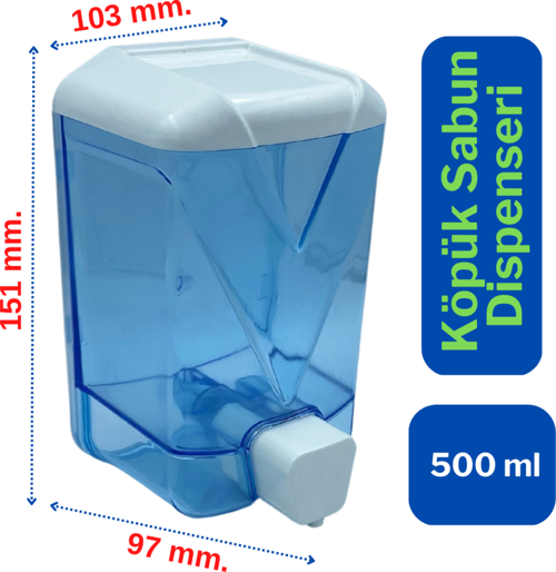 Plastik Şeffaf Köpük Sabun Dispenseri 500 ml. x 20 Adet