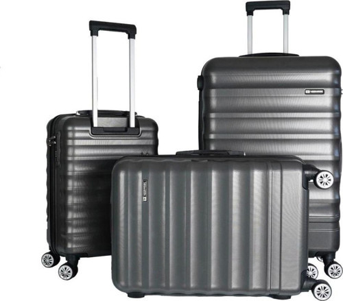 Delphin Antrasit 3 Lü Valiz Seti