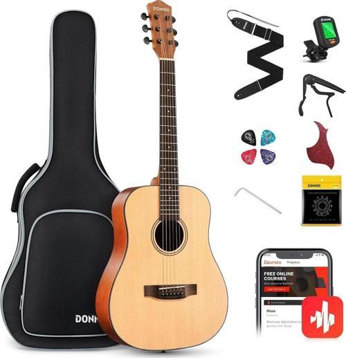 DAT-110D Dreadnought 3/4 Akustik Gitar Seti (Siyah)