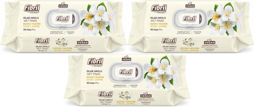 Islak Havlu Mendil 90 Yaprak Gizemli Yasemin Plastik Kapaklı (3 Lü Set) 270 Yaprak