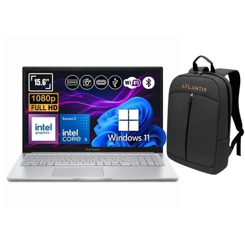 Vivobook 15 Core 5 315 32GB 2TB SSD 15.6" FHD Win11 Home A1504MA-BQ1250W_A26 Notebook+ Çanta