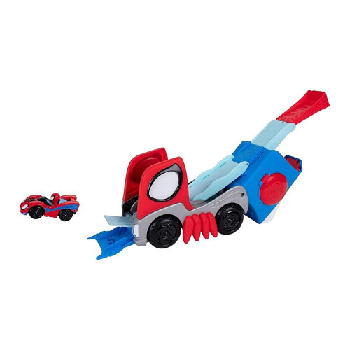 Spidey Yarış Pistine Dönüşen Tır ve Metal Araç Set SNF0428