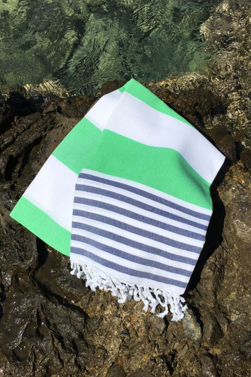 Lacivert Yeşil Sultan Marin Peştemal