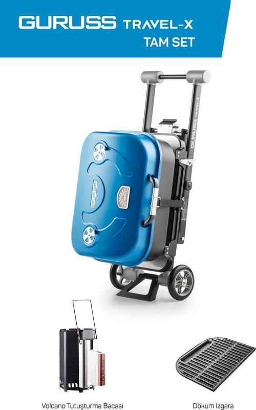 Travel-x Taşınabilir Mangal Tam Set Mavi