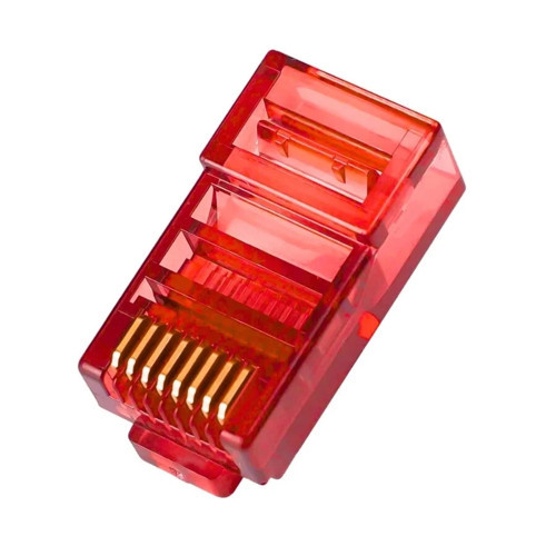 RJ45 Cat5 Cat6 8P8C Erkek Soket - Kırmızı