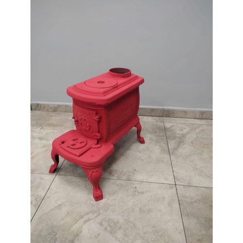 FİRE STOVE FRS-059K NOSTALJİ KIRMIZI RENKLİ KOMPLE PİK DÖKÜM