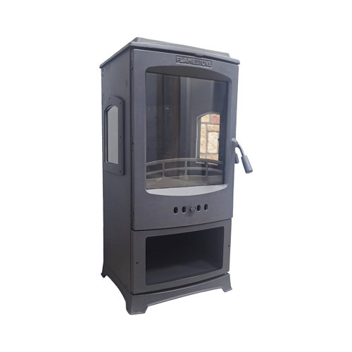 FİRE STOVE FRS-206YK Lodi Lüx Yan Kapaklı 3 Camlı Odun Hazneli Soba (Füme)