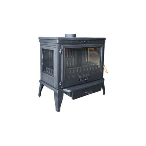 FİRE STOVE FRS-042YK-AK Retro Lüx Allttan Küllkü Yan Kapaklı Döküm Soba