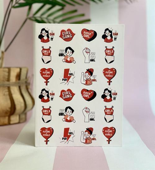 Girl Gang Tasarımlı Sert Kapaklı Defter