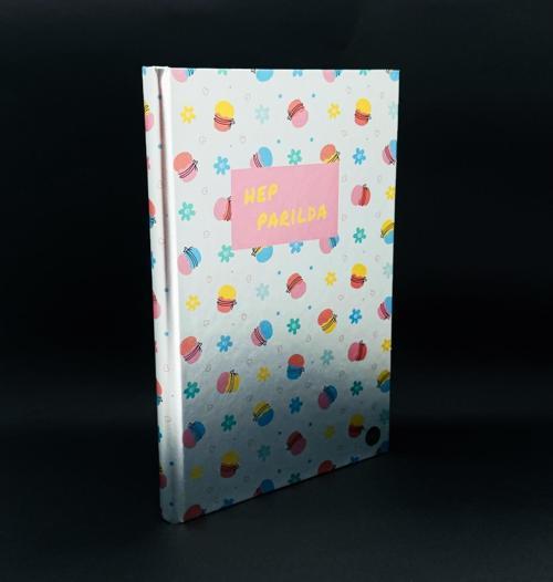 Metal Kapaklı Hep Parılda Tasarımlı Lastikli Defter