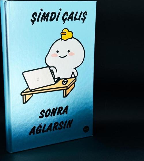 Metal Kapaklı Şimdi Çalış Sonra Ağlarsın Tasarımlı Lastikli Defter