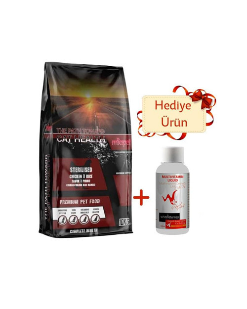 Tavuklu Kısırlaştırılmış Kedi Maması Sterilised Multivitamin Liquid 100 ml Hediyeli 10 KG