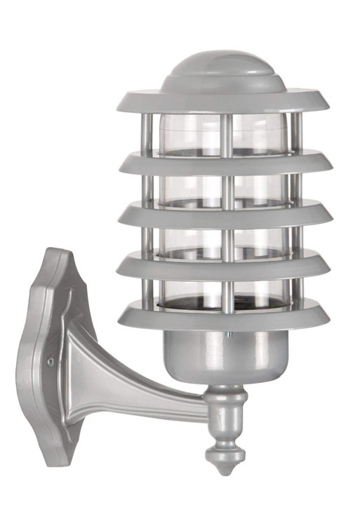 BAP-68158-BBY Gri Elektrostatik Toz Boyalı Dış Mekan Aydınlatma, E27, Aluminyum, Polikarbon/ Cam, 24 Cm