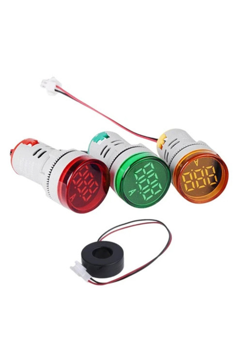 XASL-22K 22mm AMPERMETRE LEDLİ SİNYAL LAMBASI (YEŞİL) 0-100A