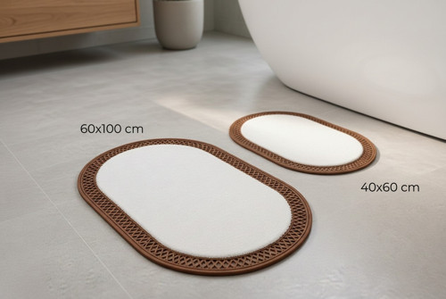 Nakkaş Home 2'li Jüt Peluşlu Klozet Takımı 2li Oval