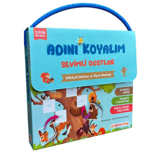 Adını Koyalım - Sevimli Dostlar - Hikayeli Sticker ve Oyun Kutusu - 5 Oyun Bir Arada