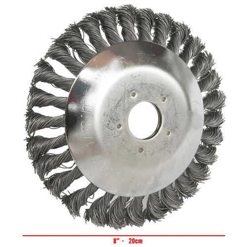 Motorlu Tırpan Uyumlu Telli Fırça Metal Temizleme Aparatı 20cm