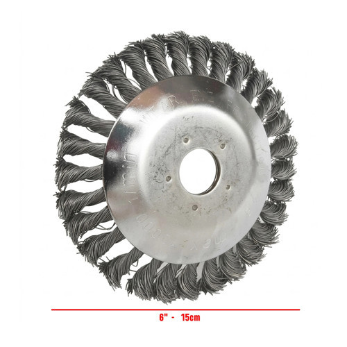 Motorlu Tırpan Uyumlu Telli Fırça Metal Temizleme Aparatı 15cm