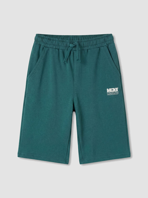 LCW Kids Yeşil Beli Lastikli Baskılı Erkek Çocuk Şort
