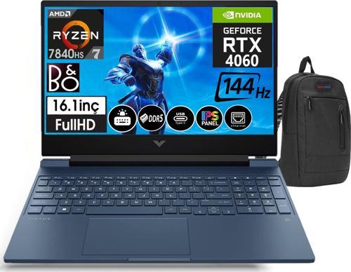 Victus 16-S0015NT Amd Ryzen7 7840HS 96GB Ddr5 Ram 512GB SSD 8gb RTX4060 16,1 Inç 144Hz IPS Fhd WINDOWS11PRO Taşınabilir Bilgisayar 77Z586EAW25 + Zetta Çanta