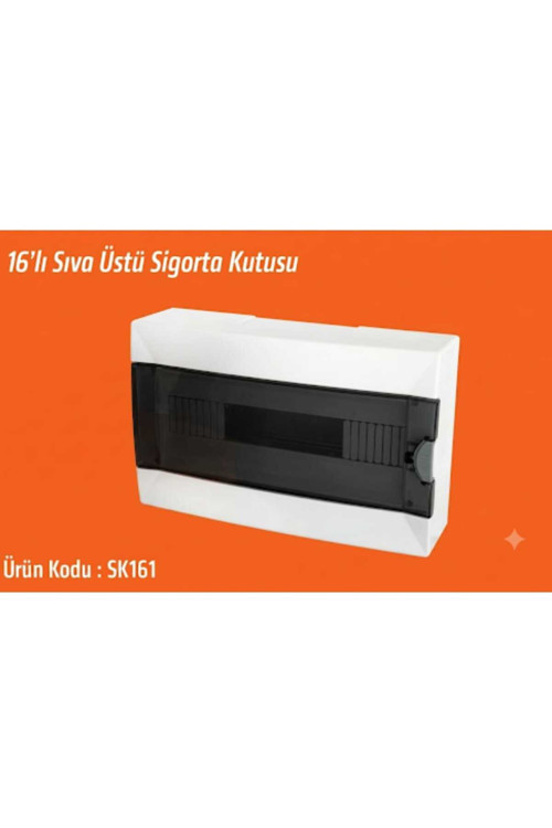 16'Lı Sıva Üstü W Otomat Sgorta Şalter Kutusu (Duvara Monte)