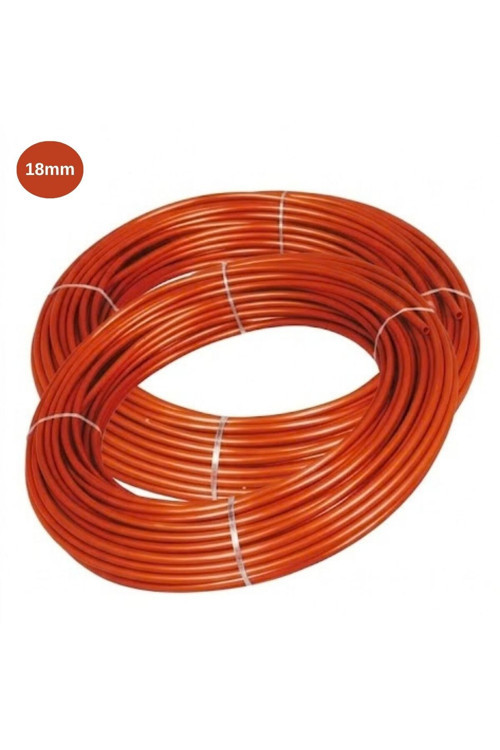 Halojen Free Turuncu Pvc Elektrik Tesisat Borusu 100 Metre Alev Yaymayan Kangal (18'Lük - Ölçü Seçenekli)