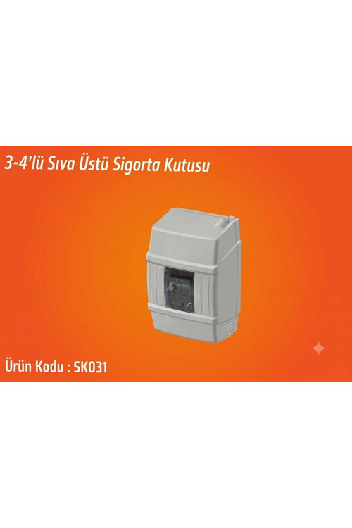 Sıva Üstü 3-4'Lü W Otomat Sgorta Şalter Kutusu